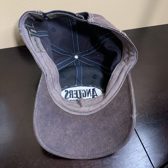 Anglers EST. 2000 Logo Ball Cap Hat Strapback, Attitude Brand MTN View, AR Gray - Picture 7 of 9